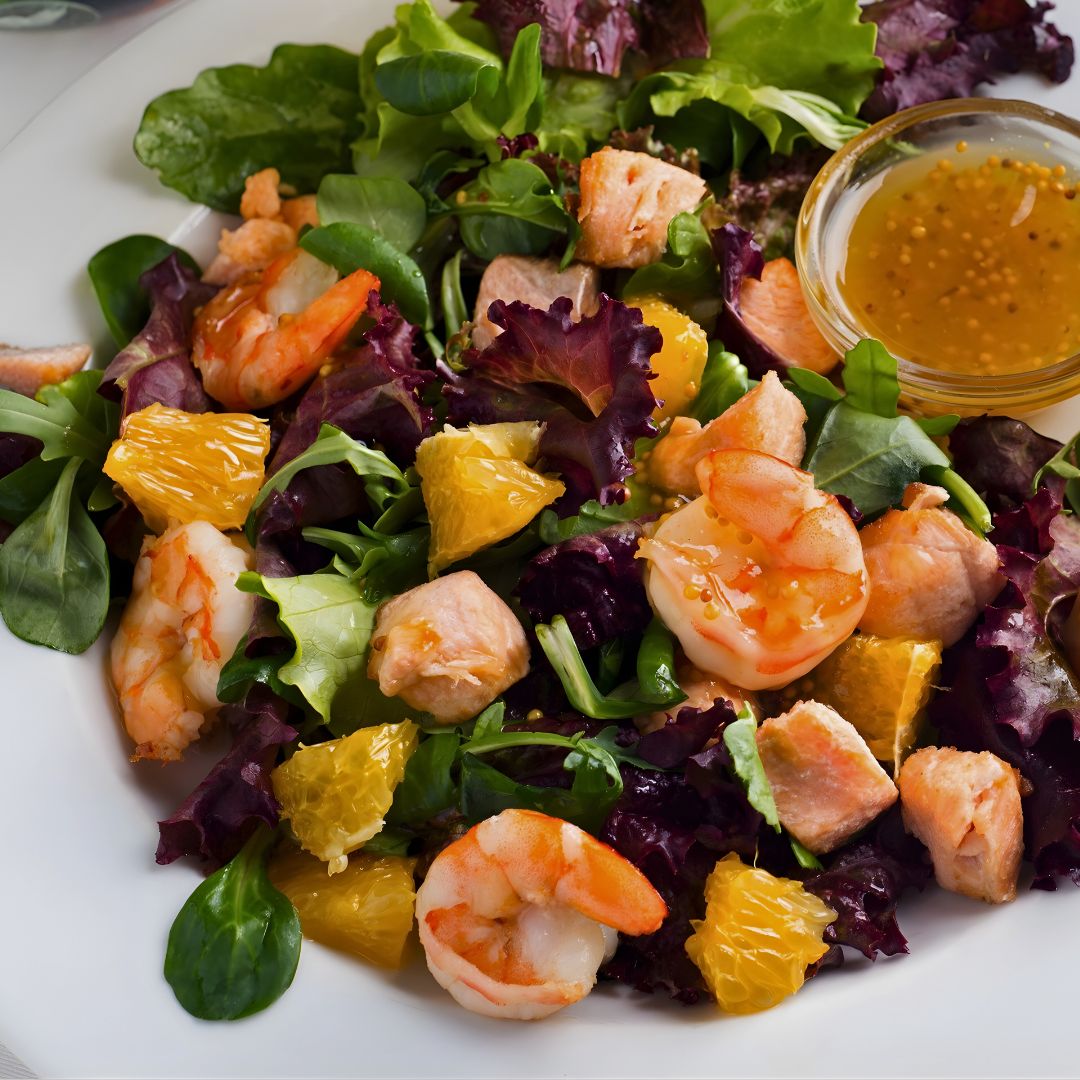 Salmon & Shrimp Citrus Salad