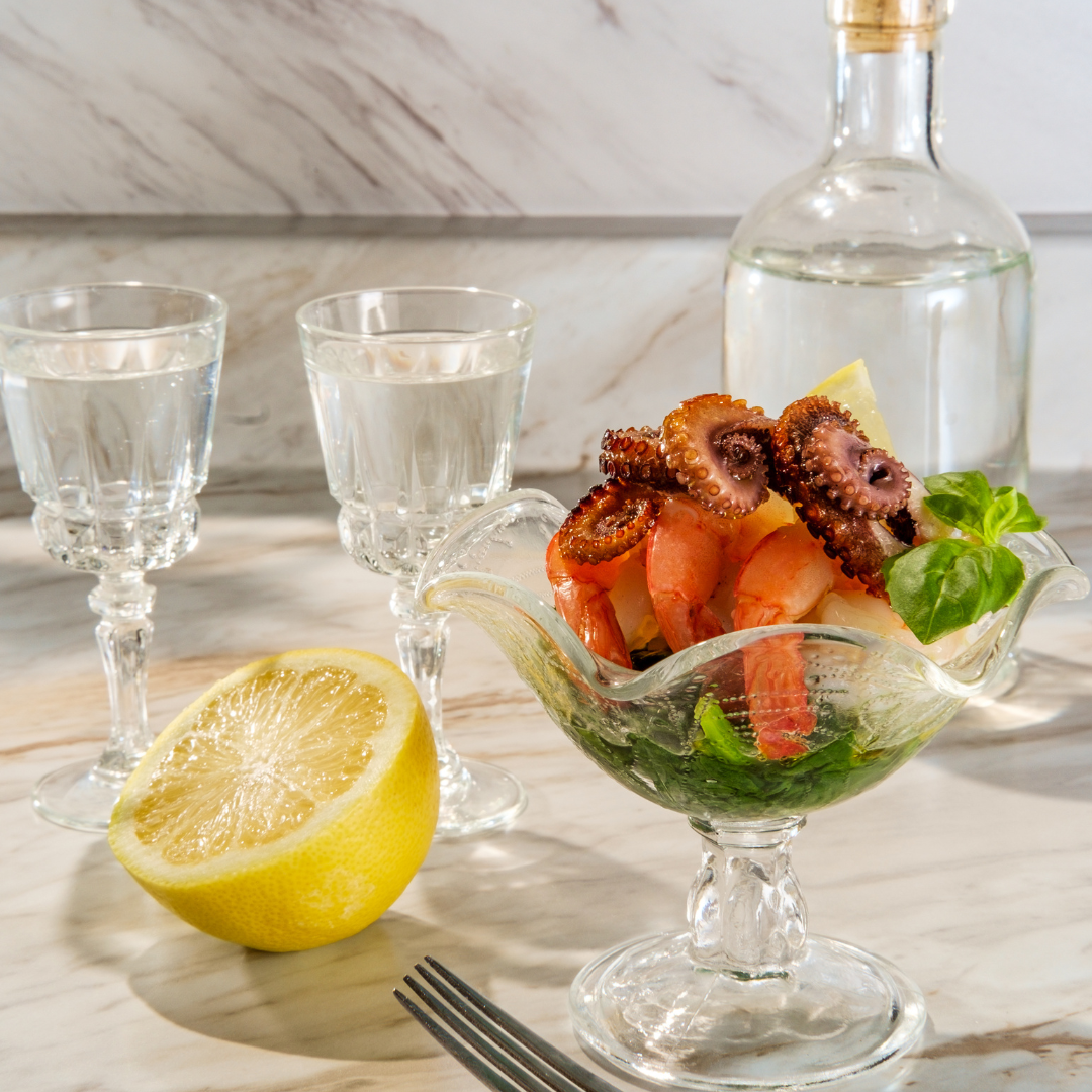 Citrusy Shrimp and Octopus Salad at The Little Shop of Olive Oils