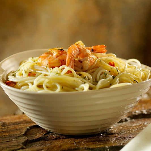 Garlic EVOO and Shrimp Pasta at The Little Shop of Olive Oils