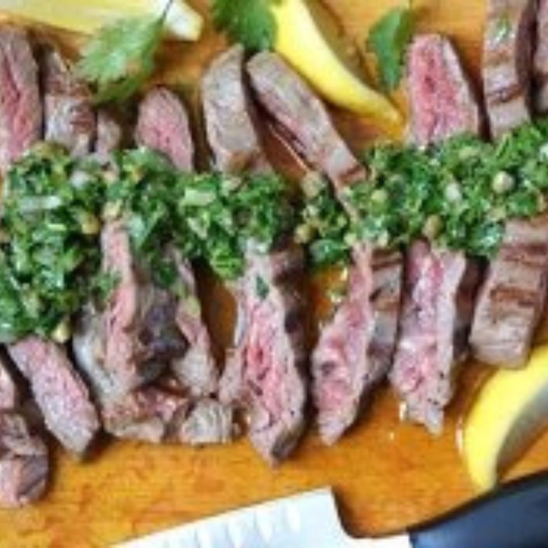 Skirt Steak with Salsa Verde --- Yay | The Little Shop of Olive Oils
