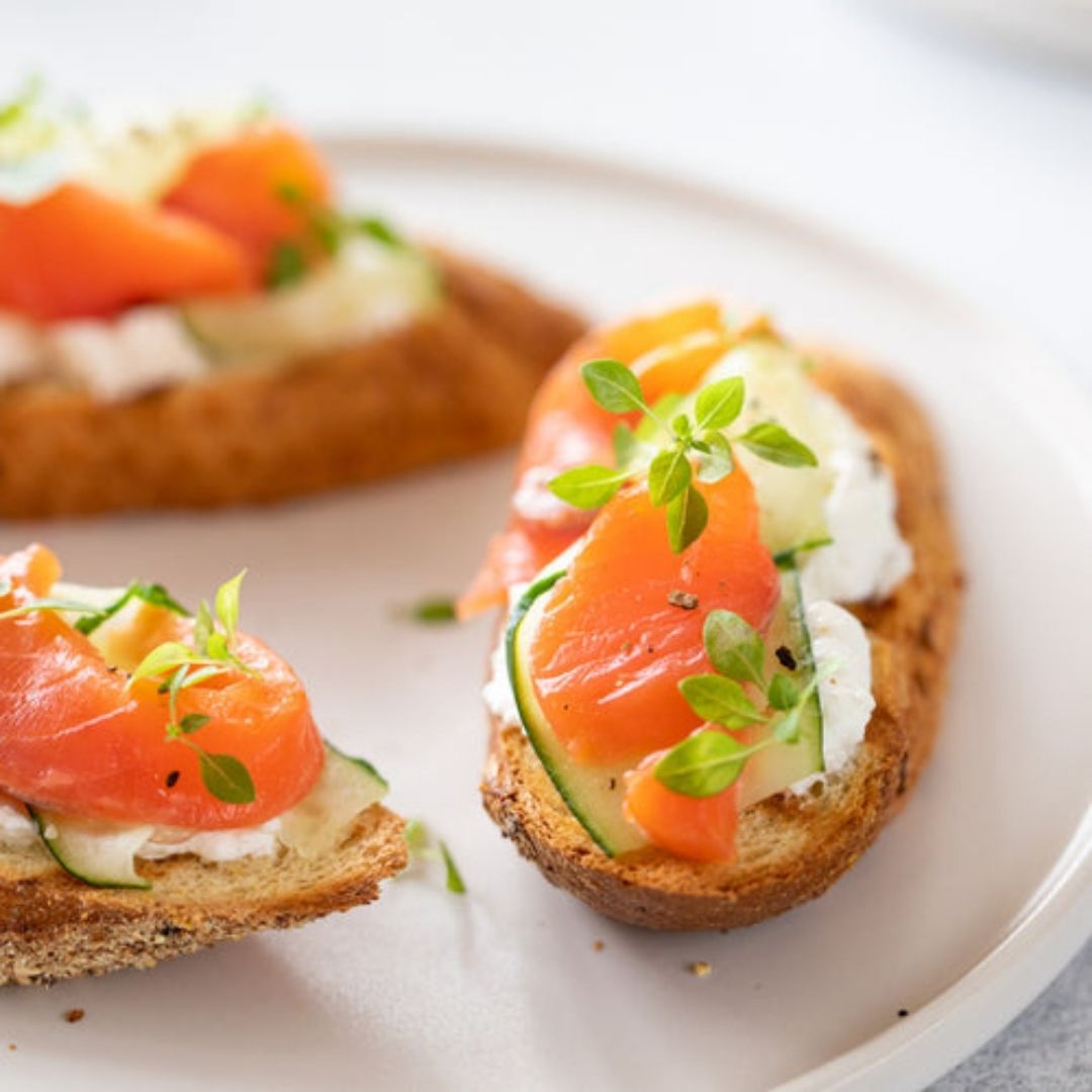 Smoked Salmon Crostini Bites