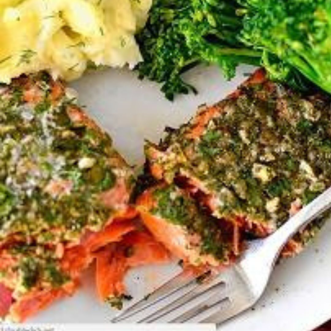 So Good...Herb and Caper Crusted Salmon | The Little Shop of Olive Oils