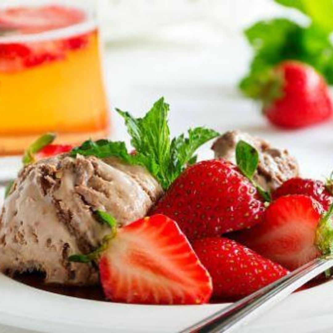 Sorbet with a Chocolate Drizzle | The Little Shop of Olive Oils
