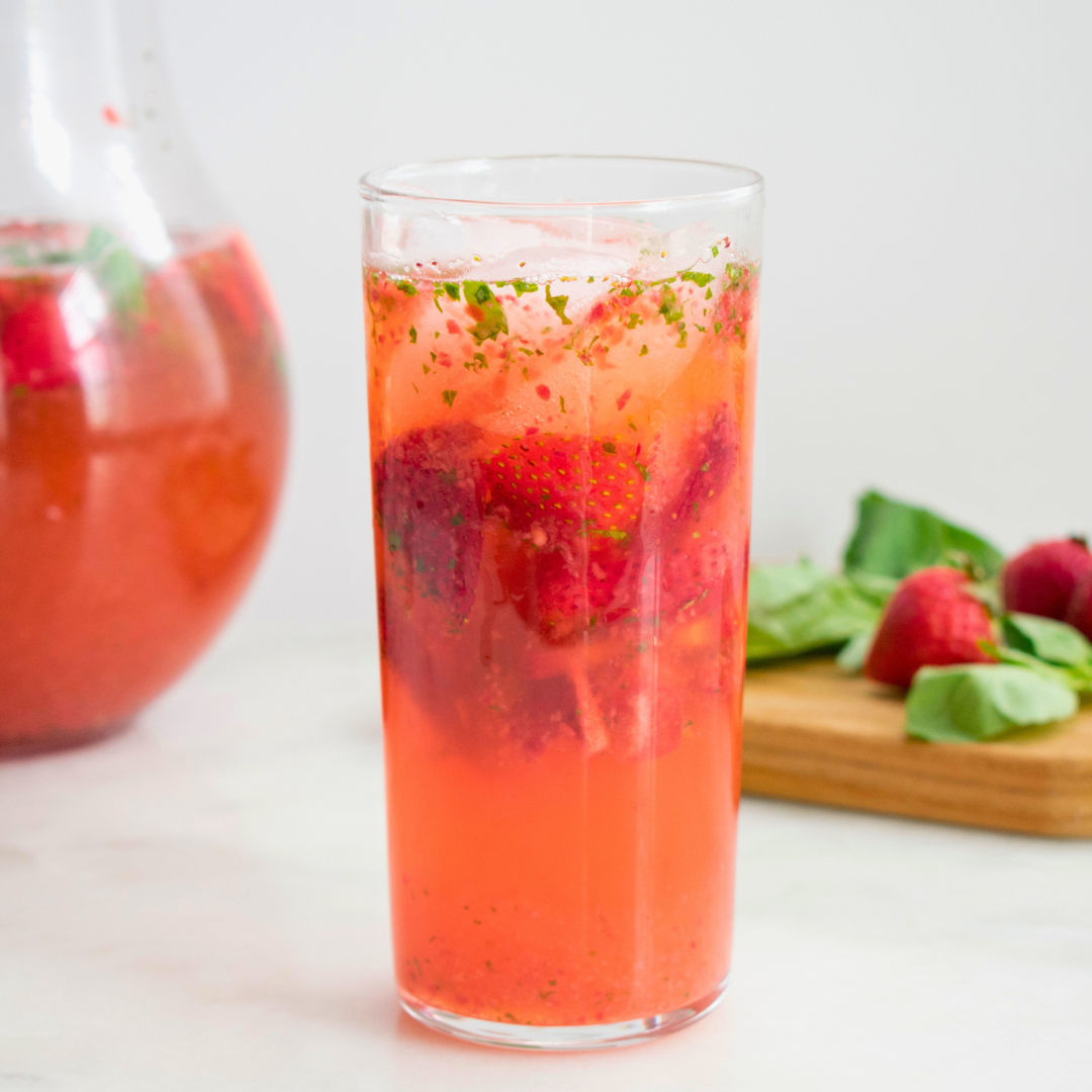 Strawberry Basil Lemonade at The Little Shop of Olive Oils
