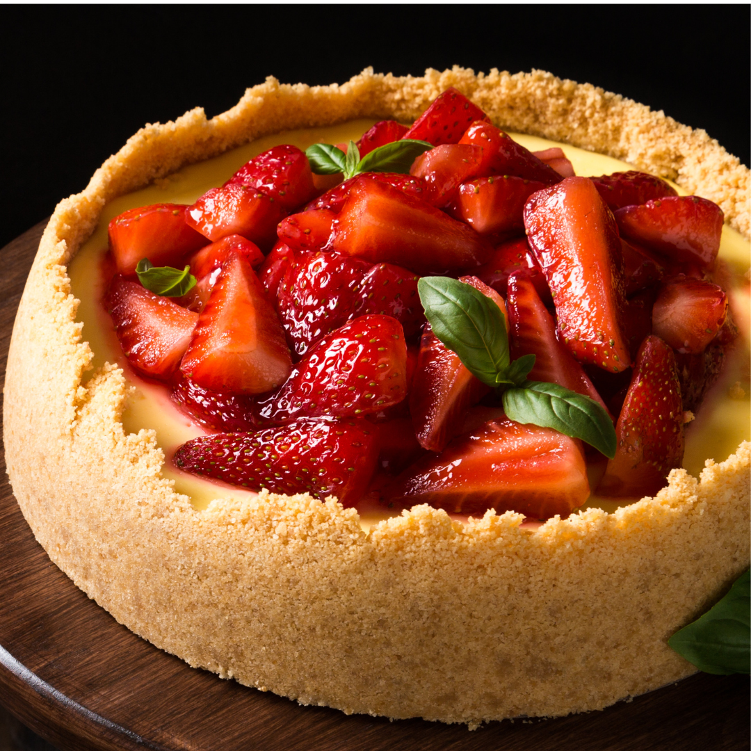 Strawberry Basil Cheesecake-The Little Shop of Olive Oils