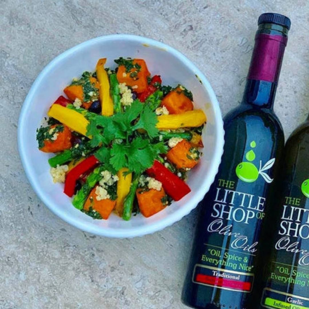 Sweet Potato, Black Bean & Quinoa Buddha Bowl | The Little Shop of Olive Oils