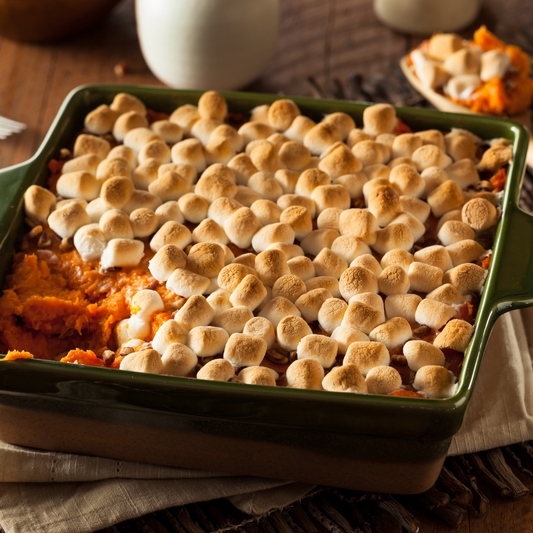 Sweet Potato Casserole with Mini Marshmallows at The Little Shop of Olive Oils