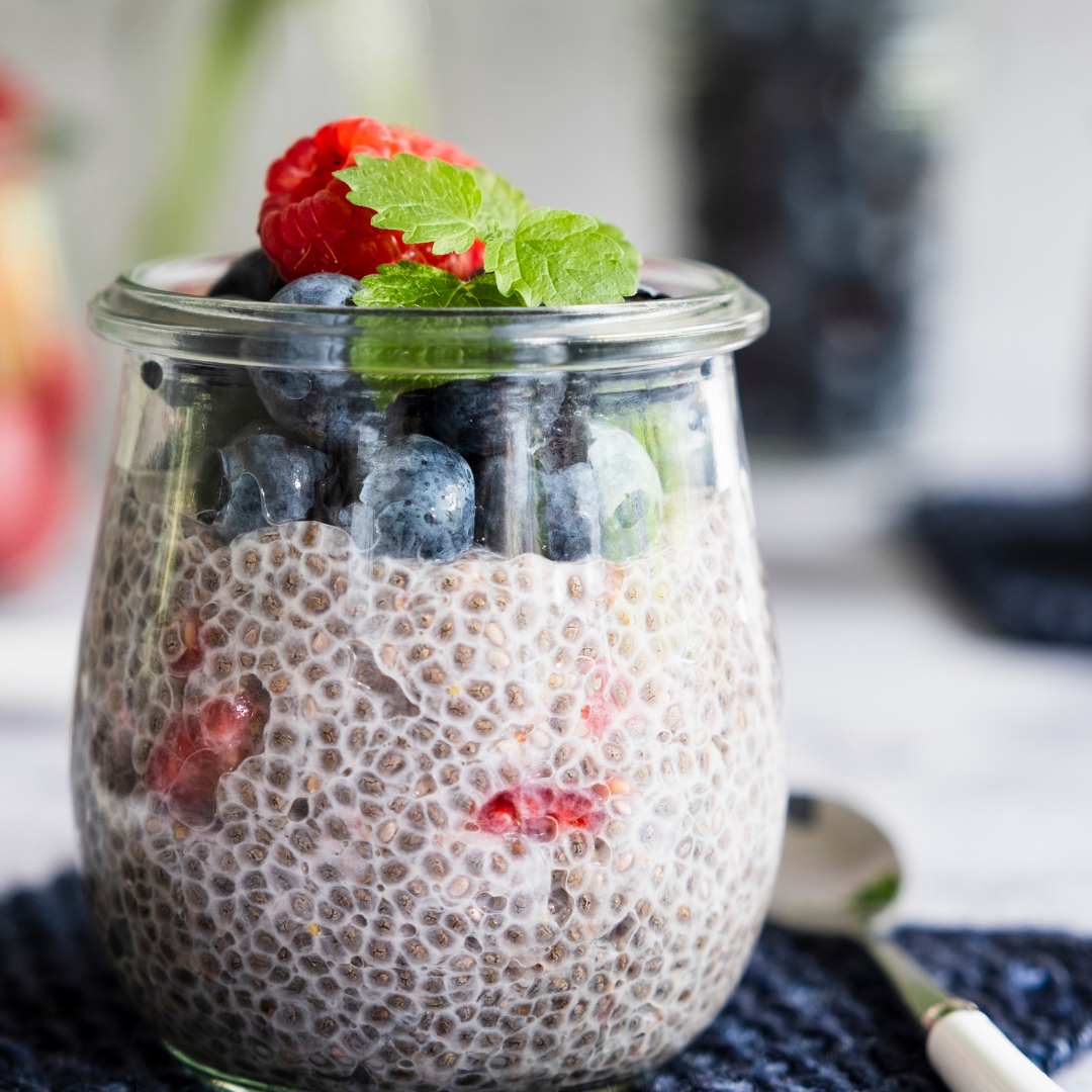 Triple Berry Balsamic Chia Pudding-The Little Shop of Olive Oils