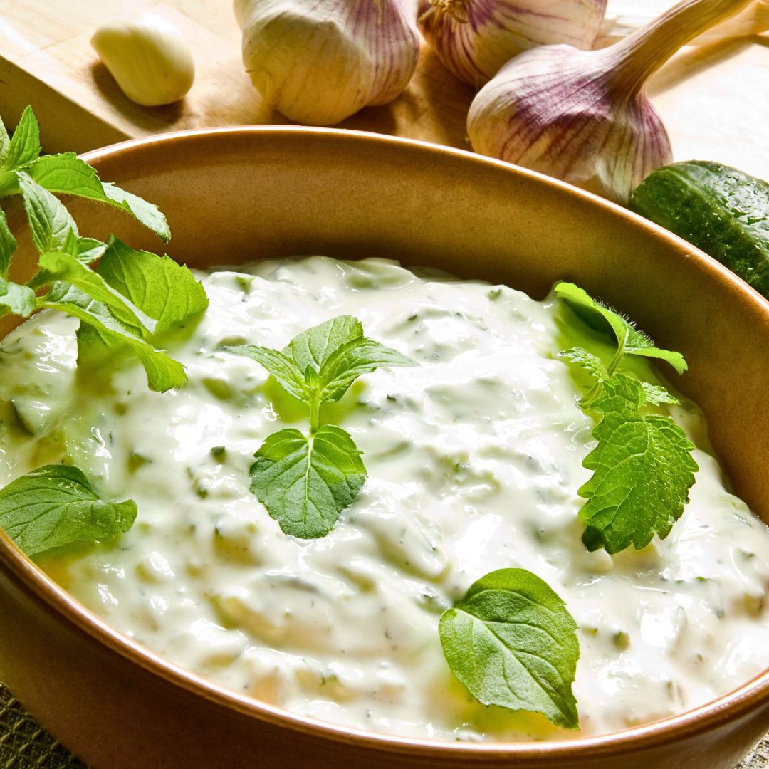 Garlic Olive Oil Tzatziki Dip