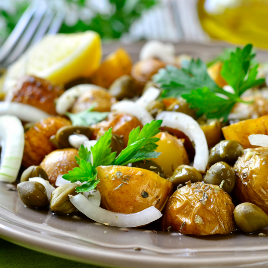 Provencal Potato Salad made with a flavorful Herb de Provence Olive Oil Vinaigrette..