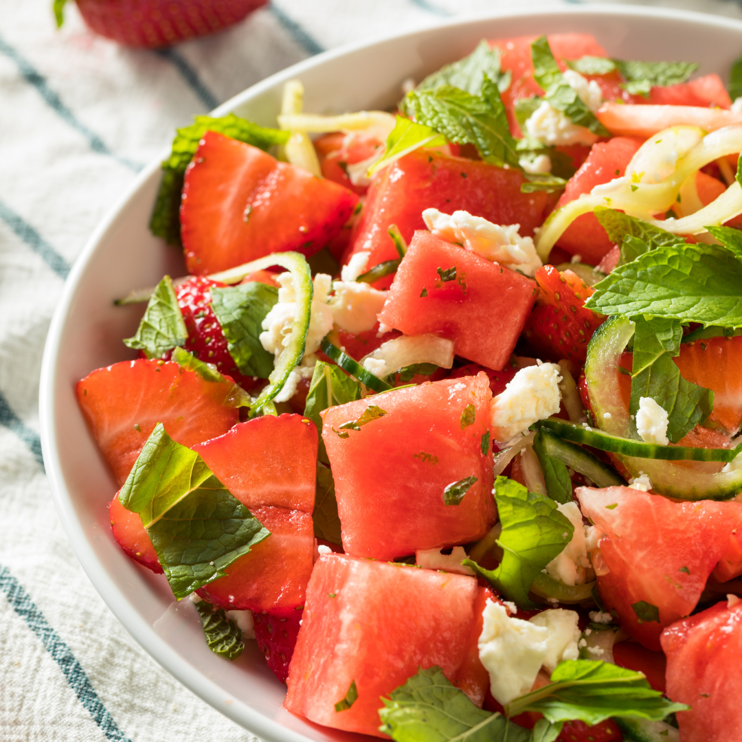 Raw Feta Watermelon Salad-The Little Shop of Olive Oils
