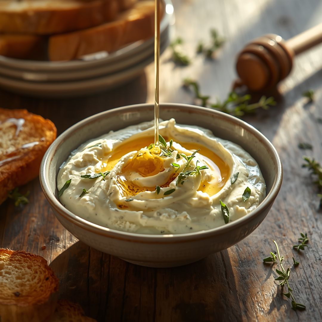 Whipped Feta with Honey & Thyme Recipe at The Little Shop of Olive Oils