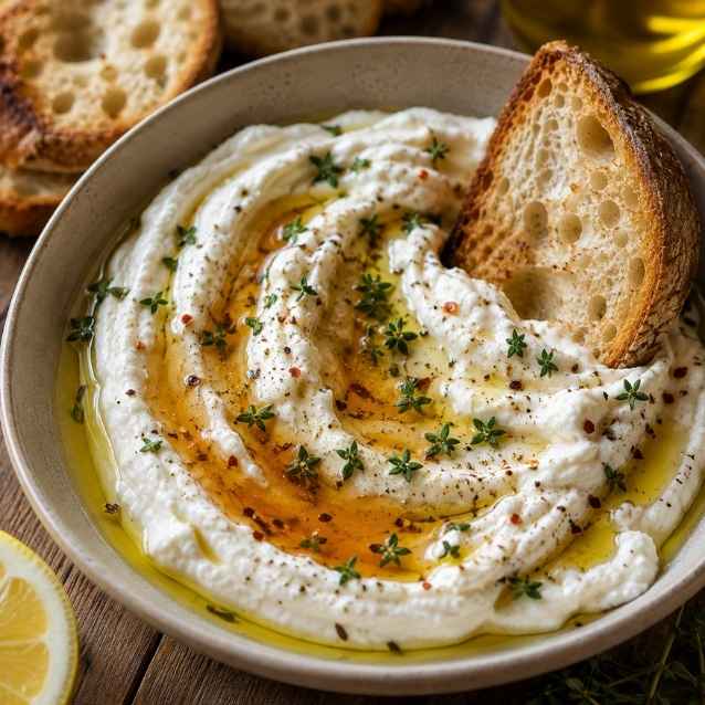 Whipped Ricotta with Extra Virgin Olive Oil & Hot Honey Recipe at The Little Shop of Olive Oils