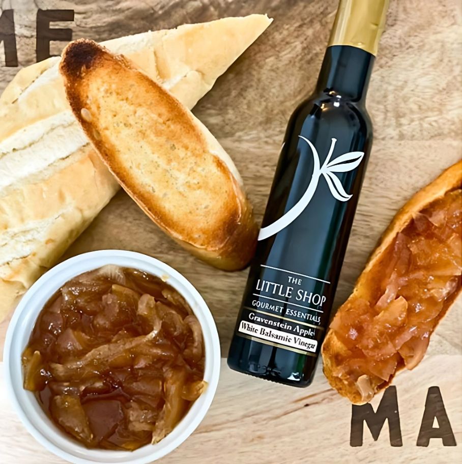 Sweet & Savory Onion Jam with Gravenstein Apple Balsamic