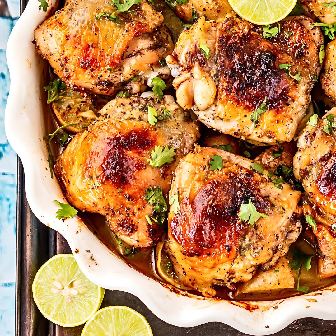 One‑Pot Za’atar Chicken with Butter Olive Oil