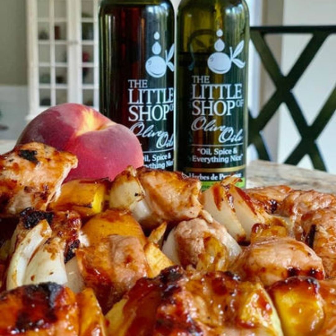 Pork & Peach Kabob | The Little Shop of Olive Oils