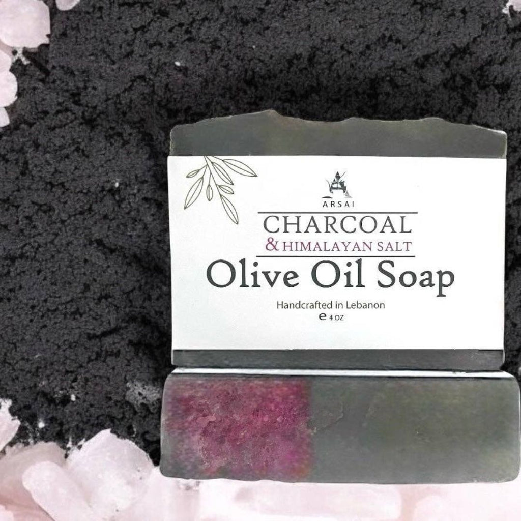 Charcoal & Pink Himalayan Salt Olive Oil Soap