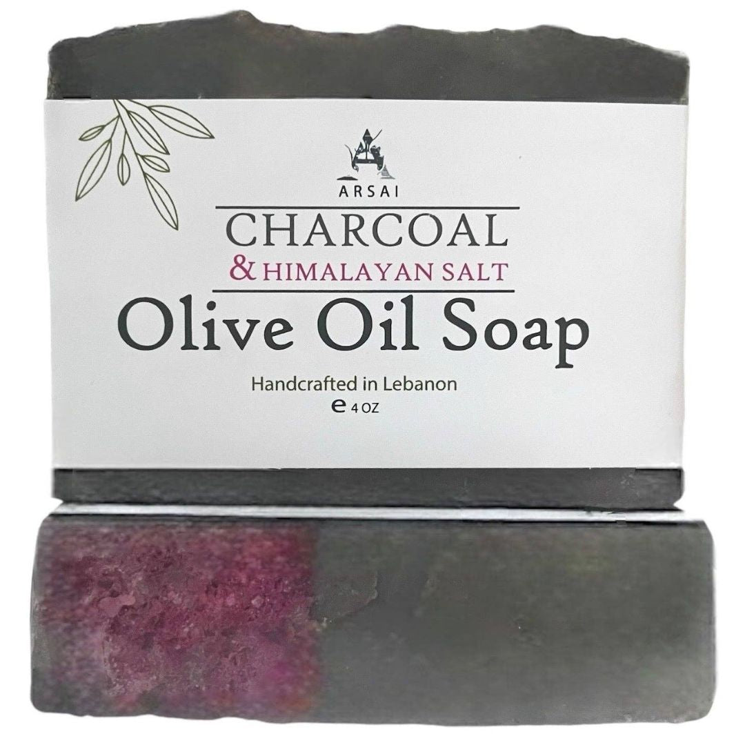 Charcoal & Pink Himalayan Salt Olive Oil Soap