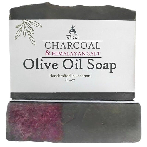 Charcoal & Pink Himalayan Salt Olive Oil Soap