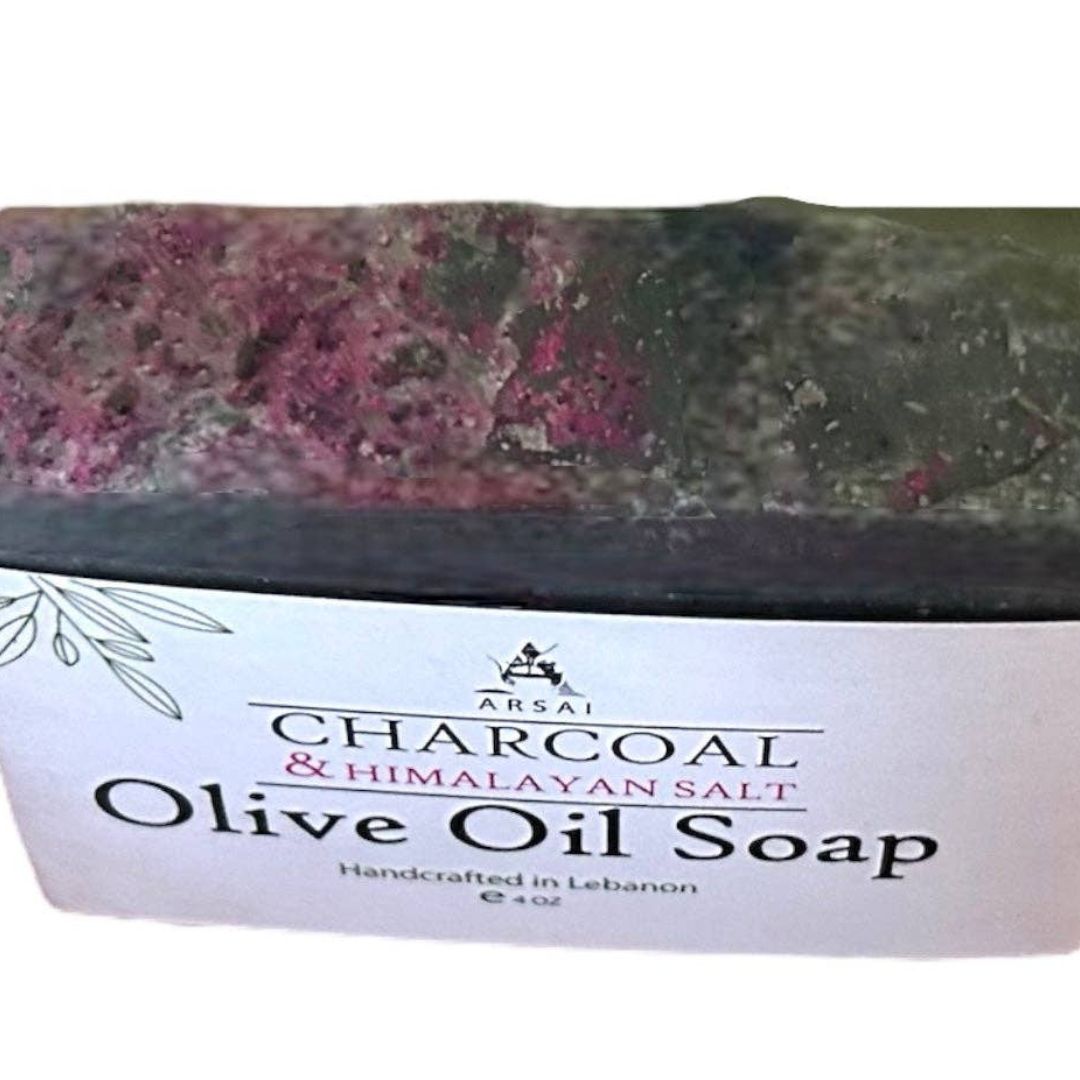 Charcoal & Pink Himalayan Salt Olive Oil Soap