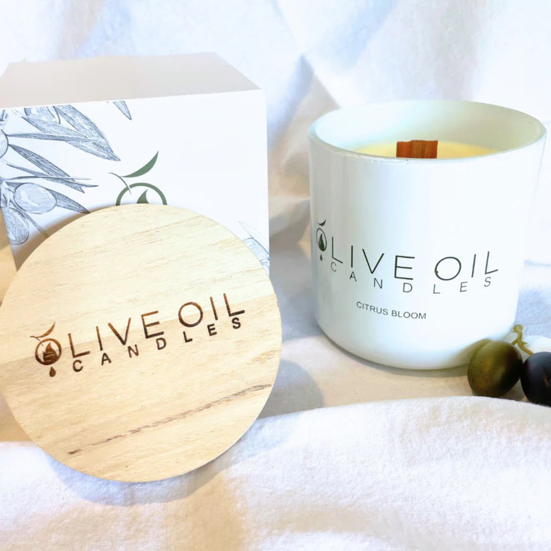 Citrus Bloom Olive Oil Candle at The Little Shop of Olive Oils